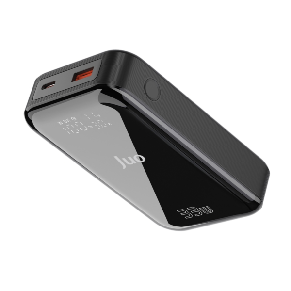 Juo 10000mAh 33W LED Watt Amper Göstergeli USB-A + Type-C Powerbank Taşınabilir Hızlı Şarj Cihazı