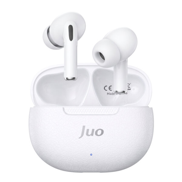 Juo JT1 Bluetooth 6.0 TWS Kablosuz Kulak İçi Kulaklık 20 Saat Pil Ömrü 13mm Sürücü IPX4 Beyaz